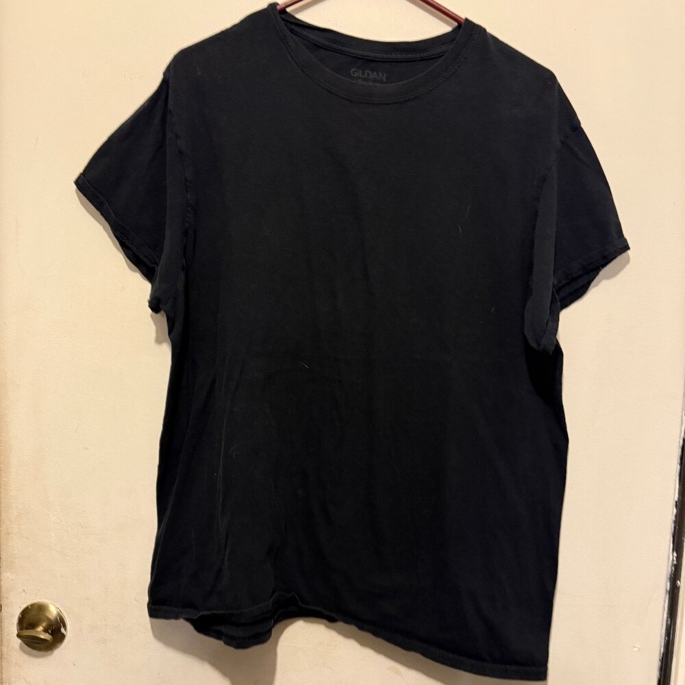 Gildan Men's Plain Black Crew Neck Short Sleeves T-Shirt (161)